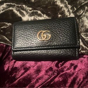 GG MARMONT LEATHER KEY CASE